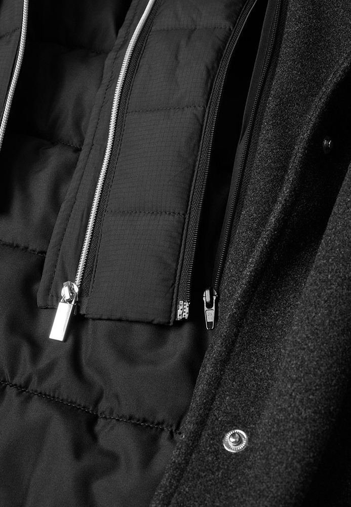 Mantel im Materialmix Mantel im Materialmix