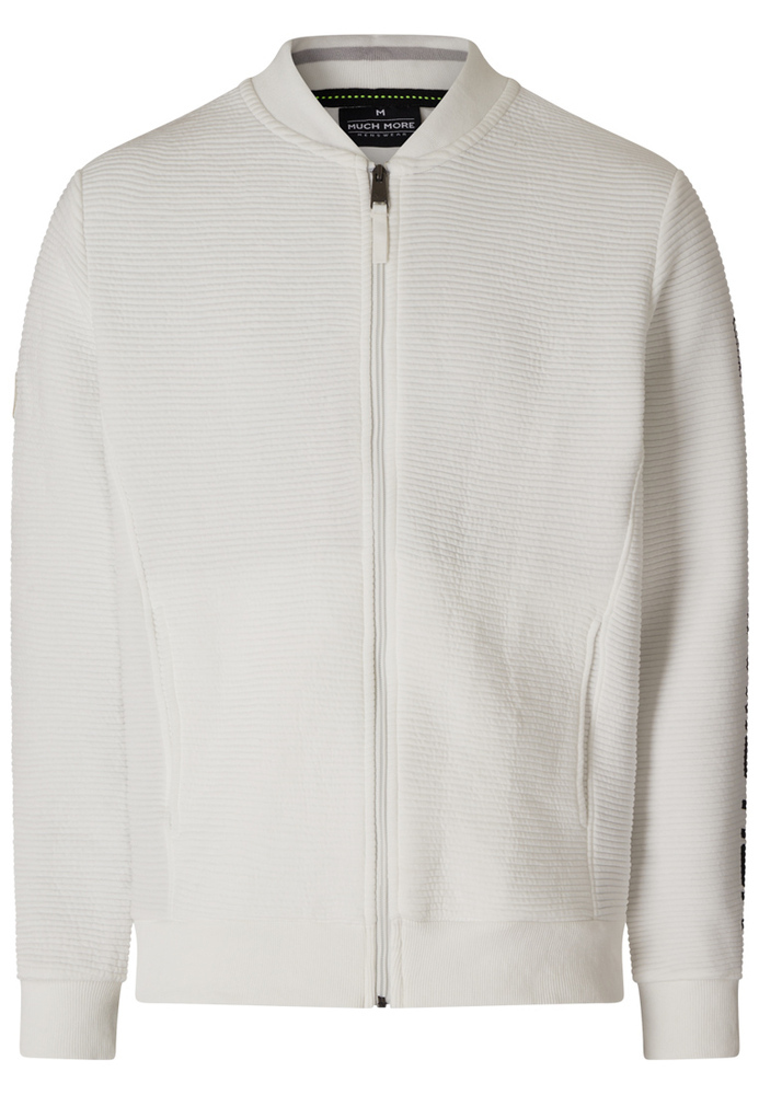 Sweatjacke mit All-Over-Struktur