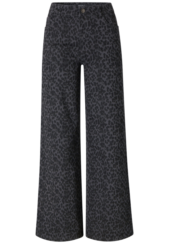 Wide-Leg Hose mit Leo Print Wide-Leg Hose mit Leo Print