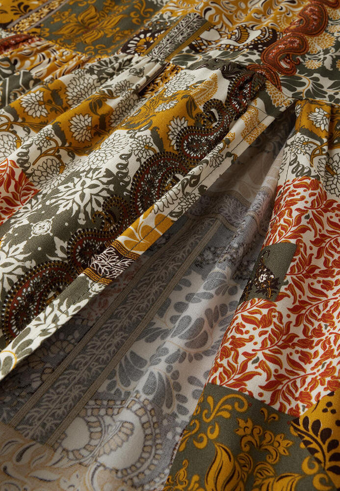Stufenrock im Patchwork-Look