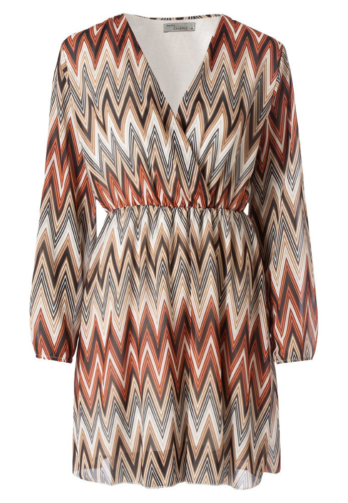 Kleid mit All-Over Zick-Zack-Muster