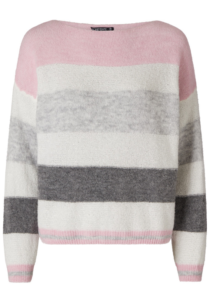 Strickpulli mit Blockstreifen