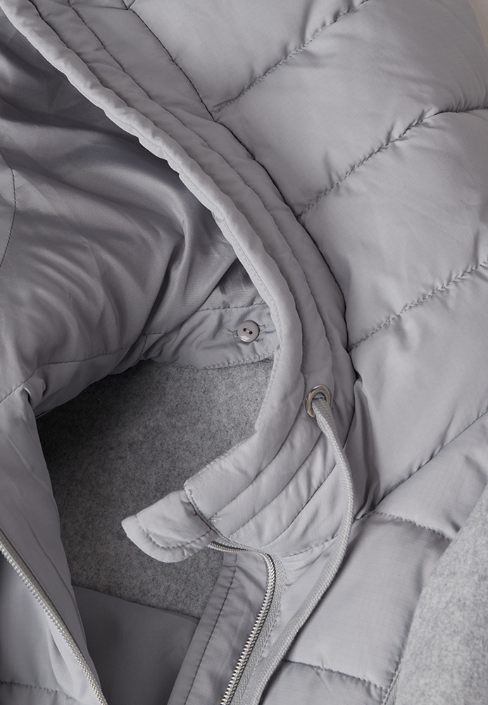 Mantel im Materialmix