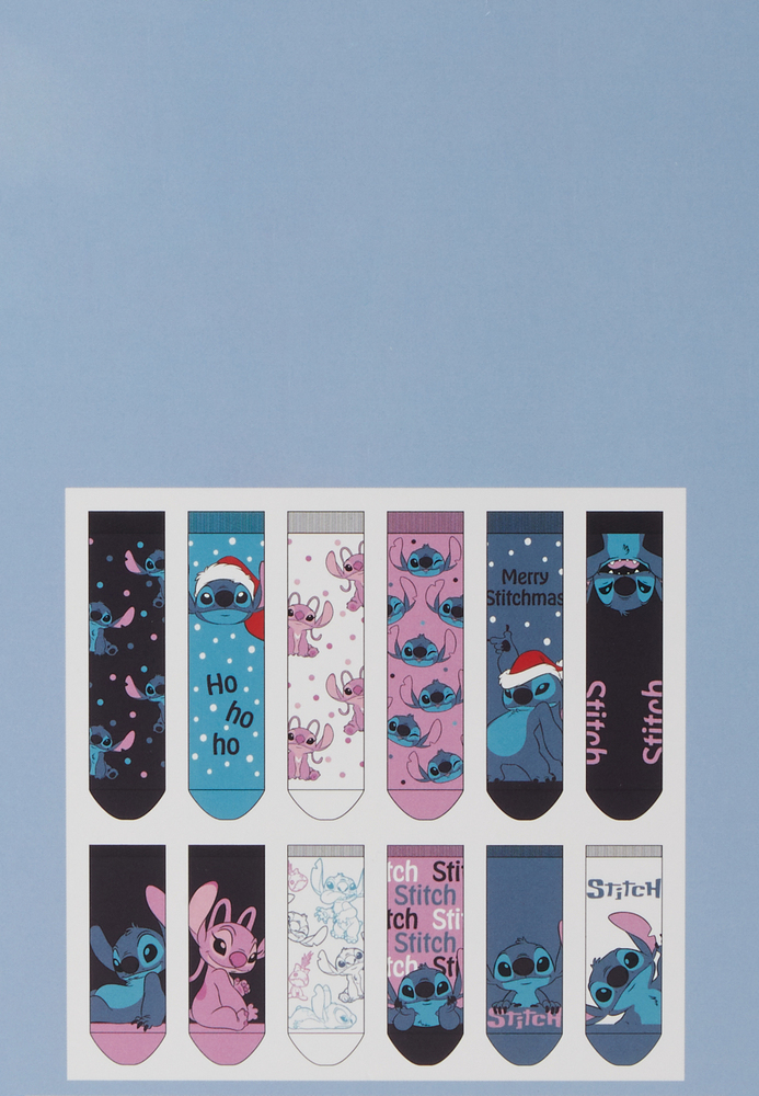 Adventskalender mit "Stitch"-Socken Adventskalender mit "Stitch"-Socken