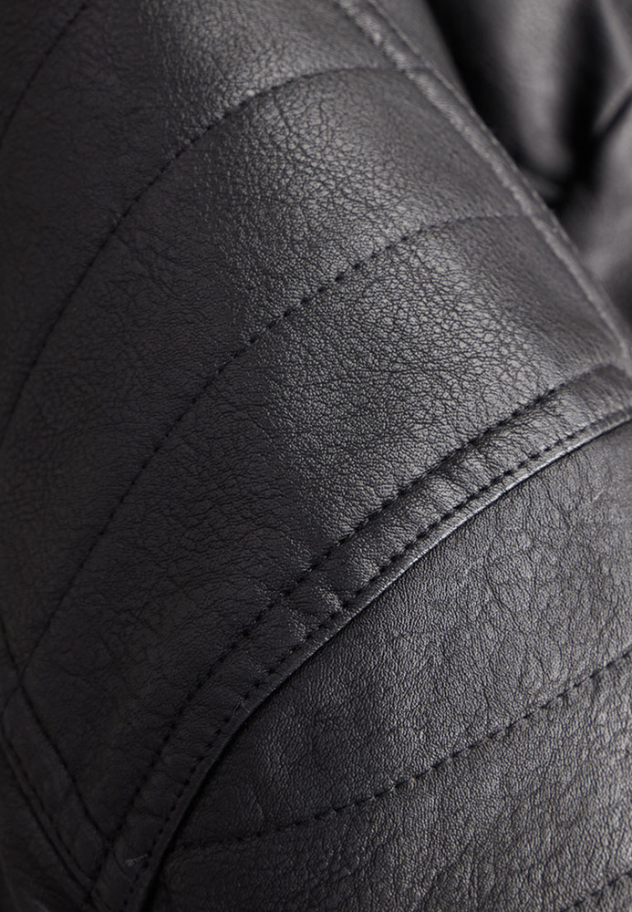 Bikerjacke aus Leder-Imitat