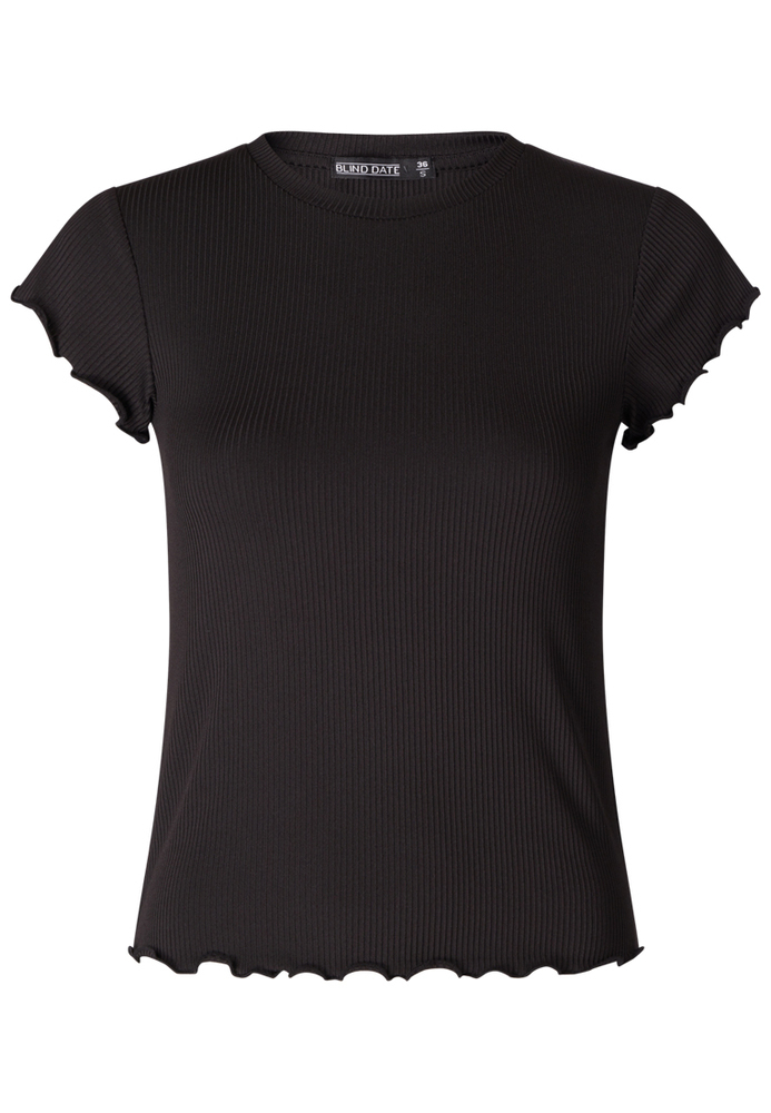 Pyjama-Top mit Rollkante