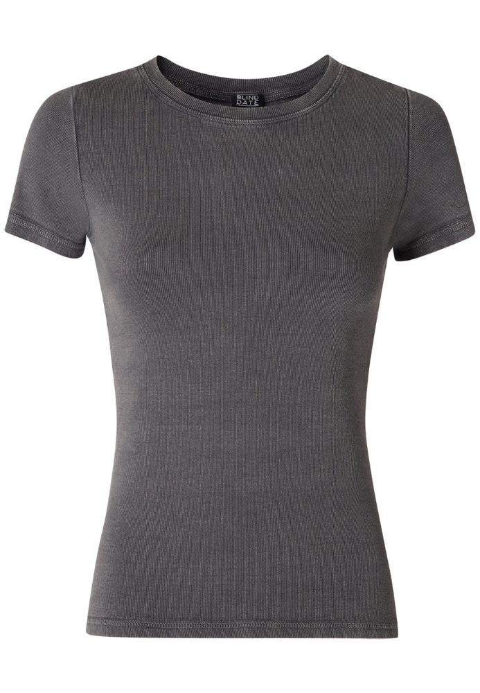 Shirt in Ripp-Struktur
