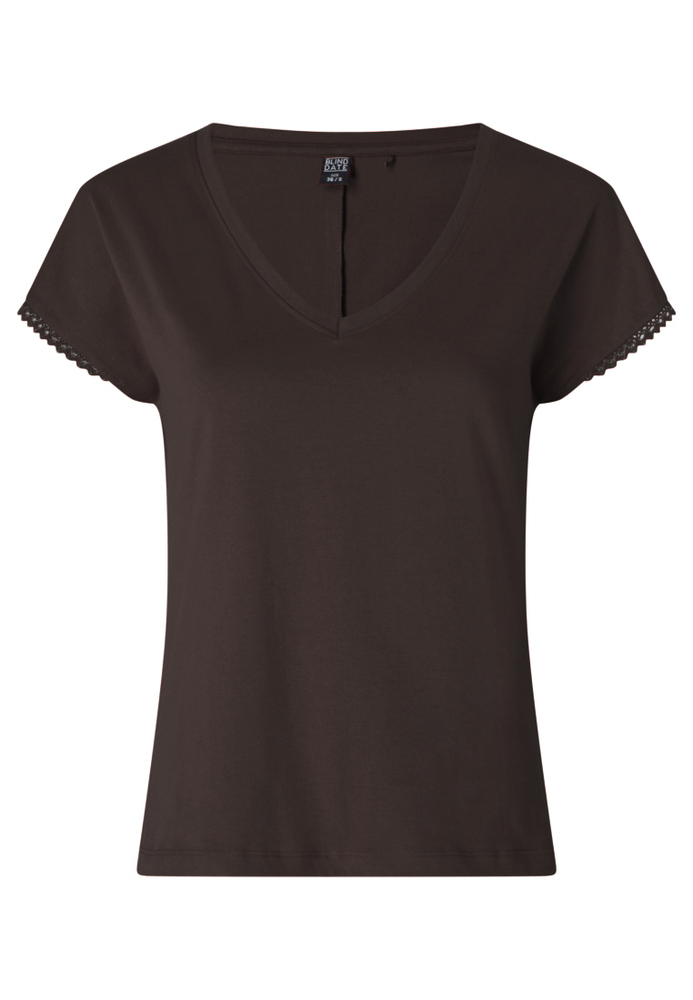 T-Shirt mit Häkelkante
