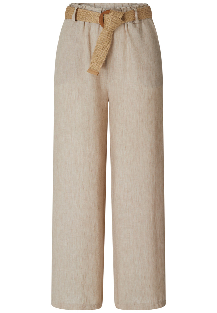 Wide Leg Hose mit Flechtgürtel