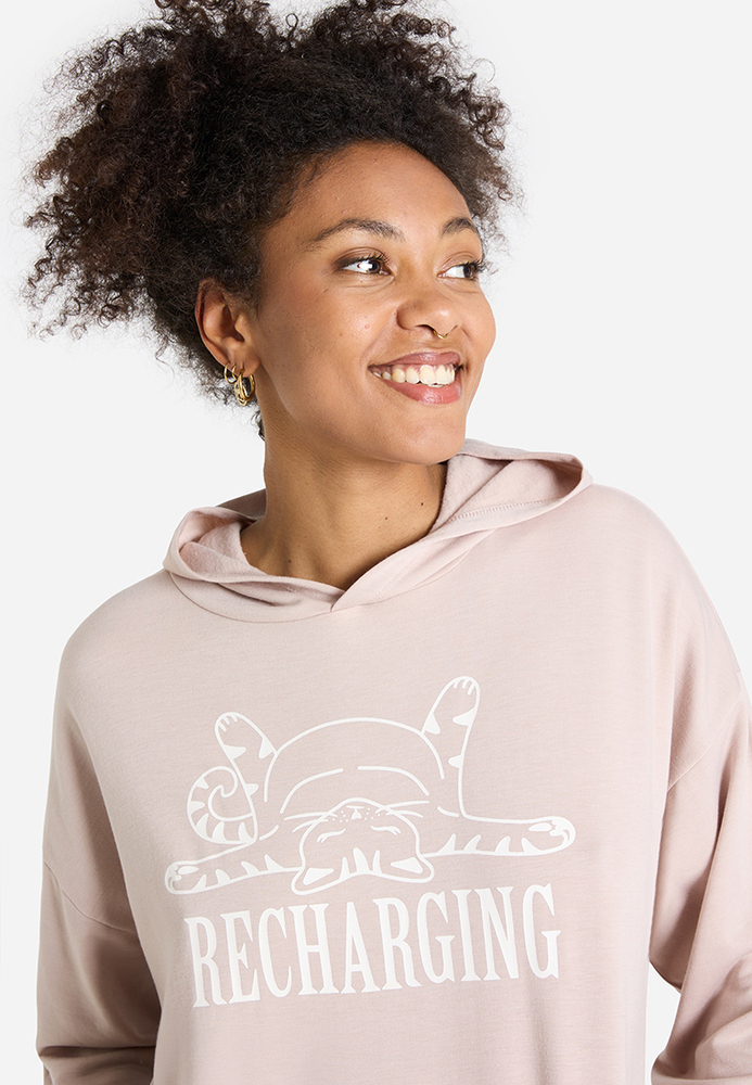 Pyjama-Shirt mit Kapuze