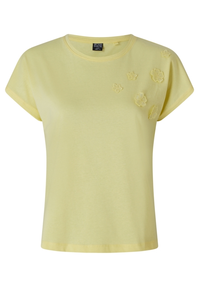 T-Shirt mit Blütenapplikation