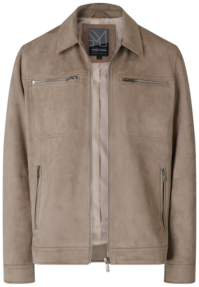 Blousonjacke in Veloursleder-Optik