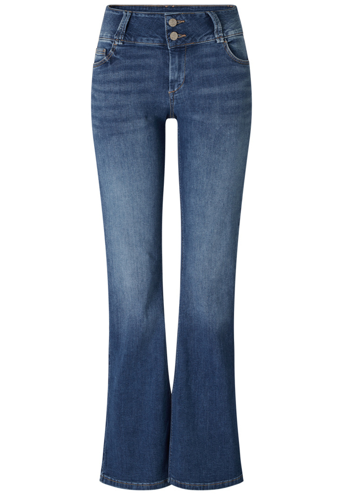 Flared High Waist Jeans dark Denim
