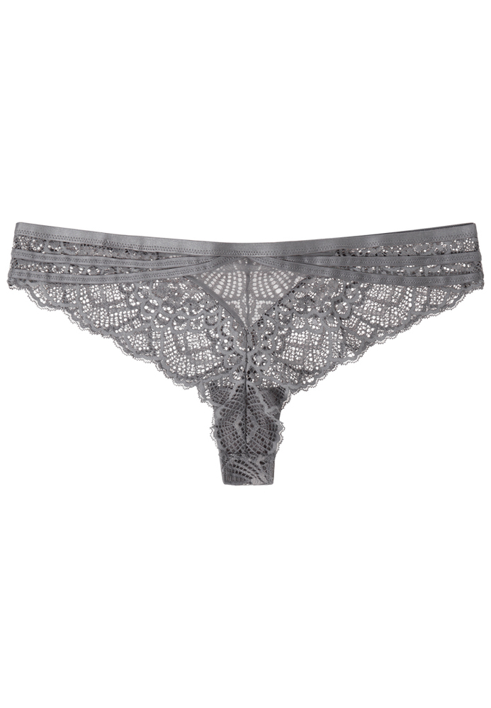 Brazilian Slip mit floraler Spitze