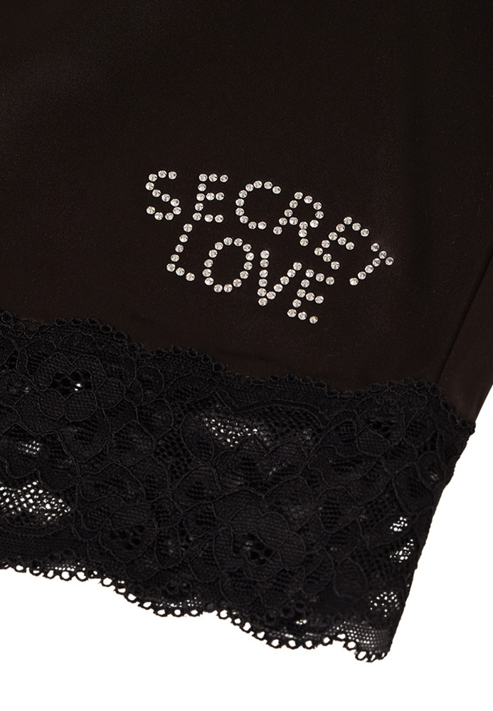 Pyjama-Shorts mit Spitze