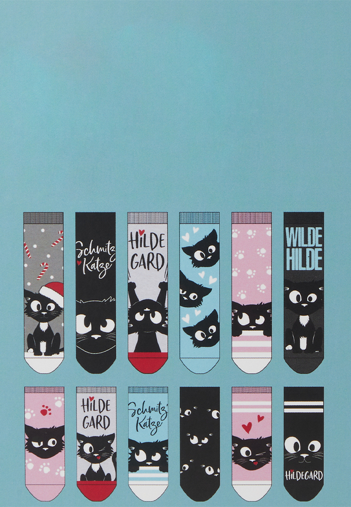 Adventskalender mit Hildegard-Socken Adventskalender mit Hildegard-Socken