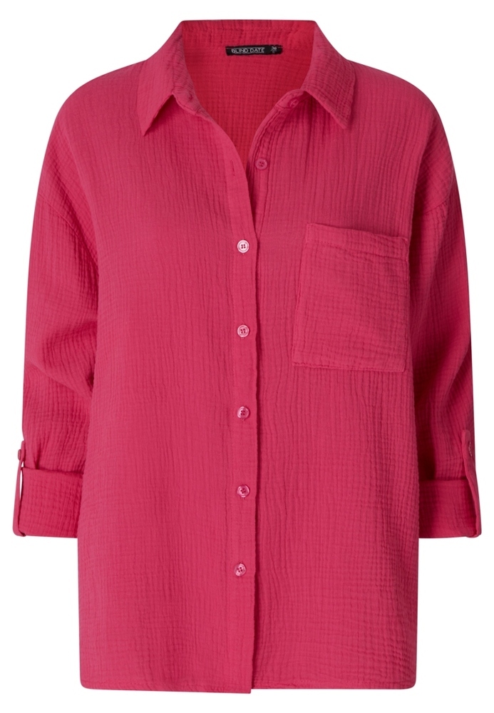 Musselin-Bluse mit Brusttasche