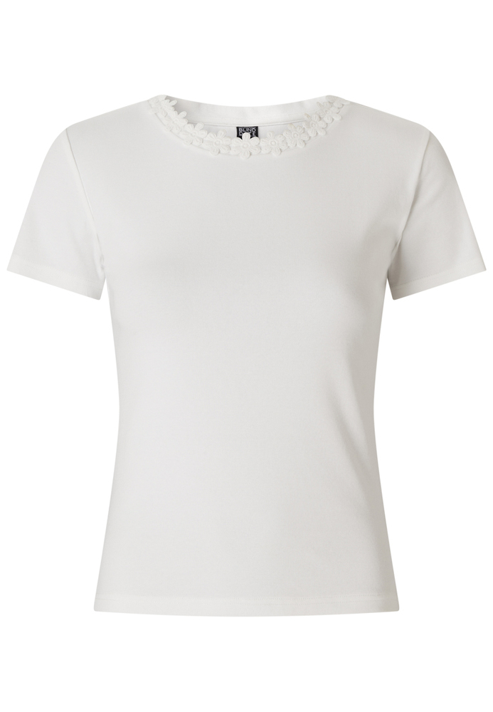 Shirt mit Blumenborte