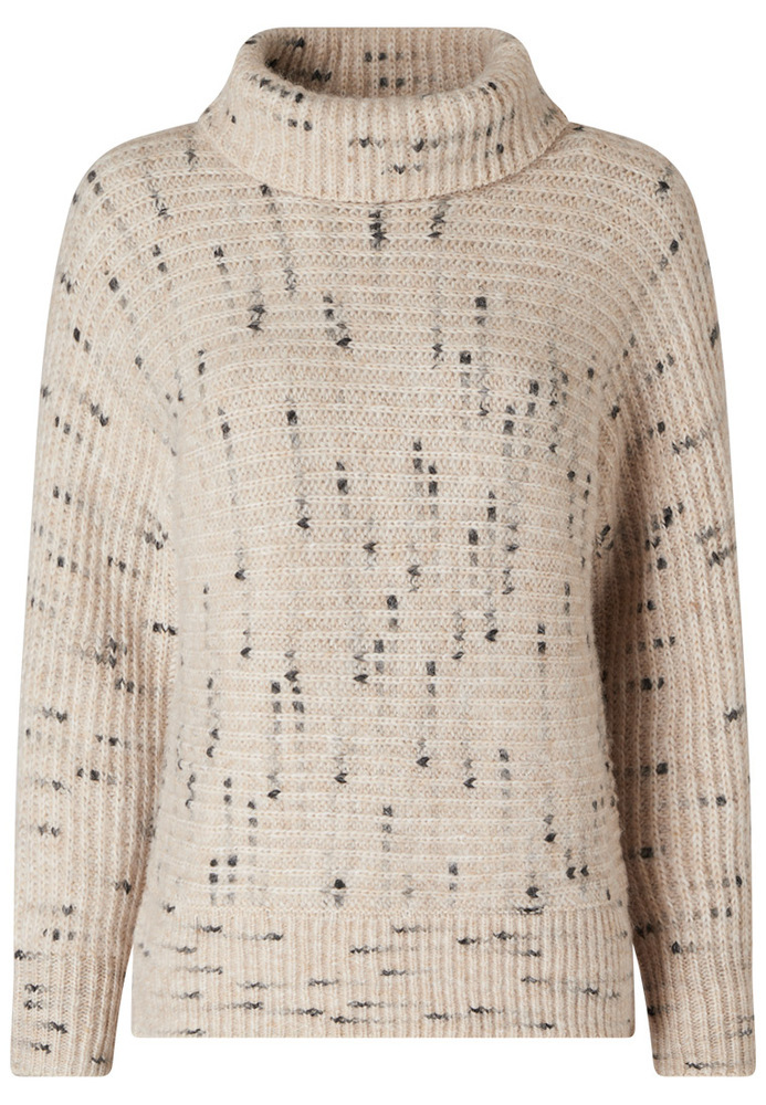 Rollkragenpulli in Sprenkel-Optik