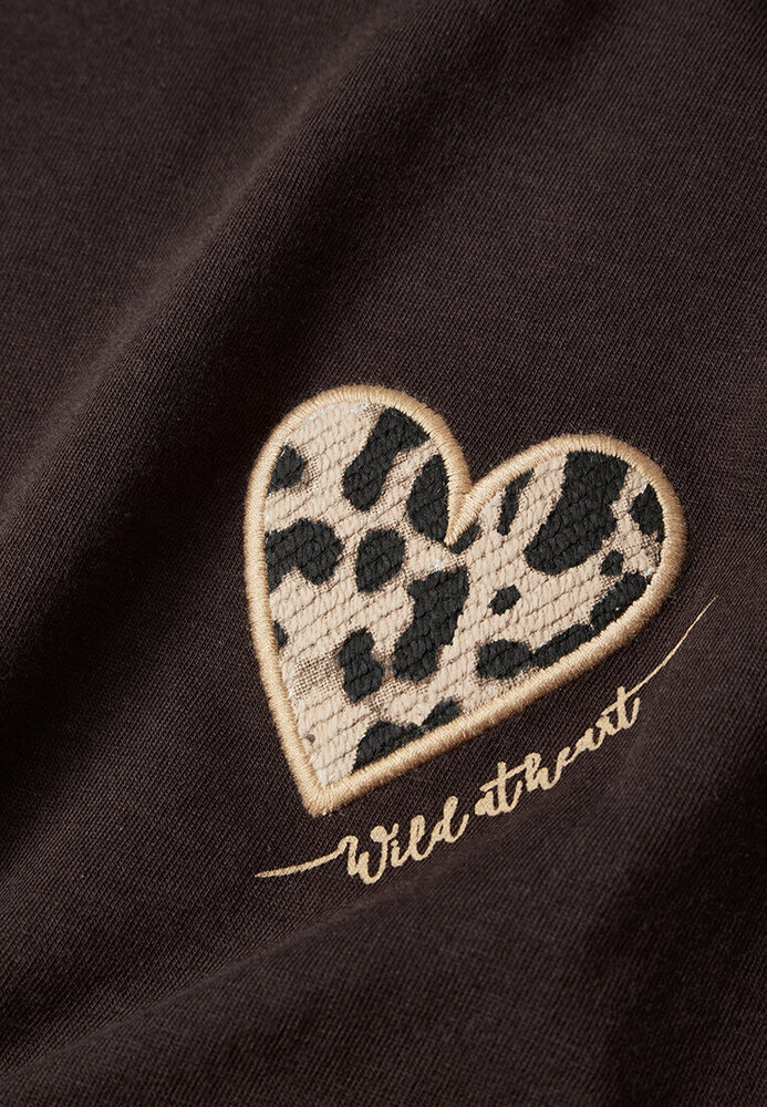 T-Shirt mit Herz-Applikation
