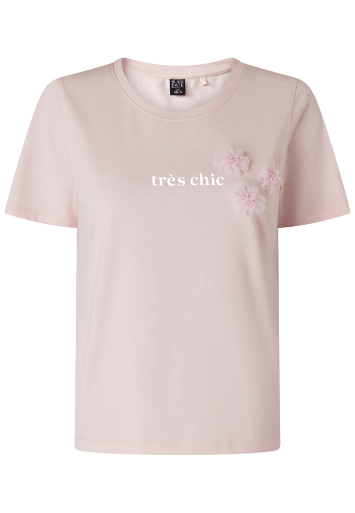T-Shirt mit Blüten-Applikation