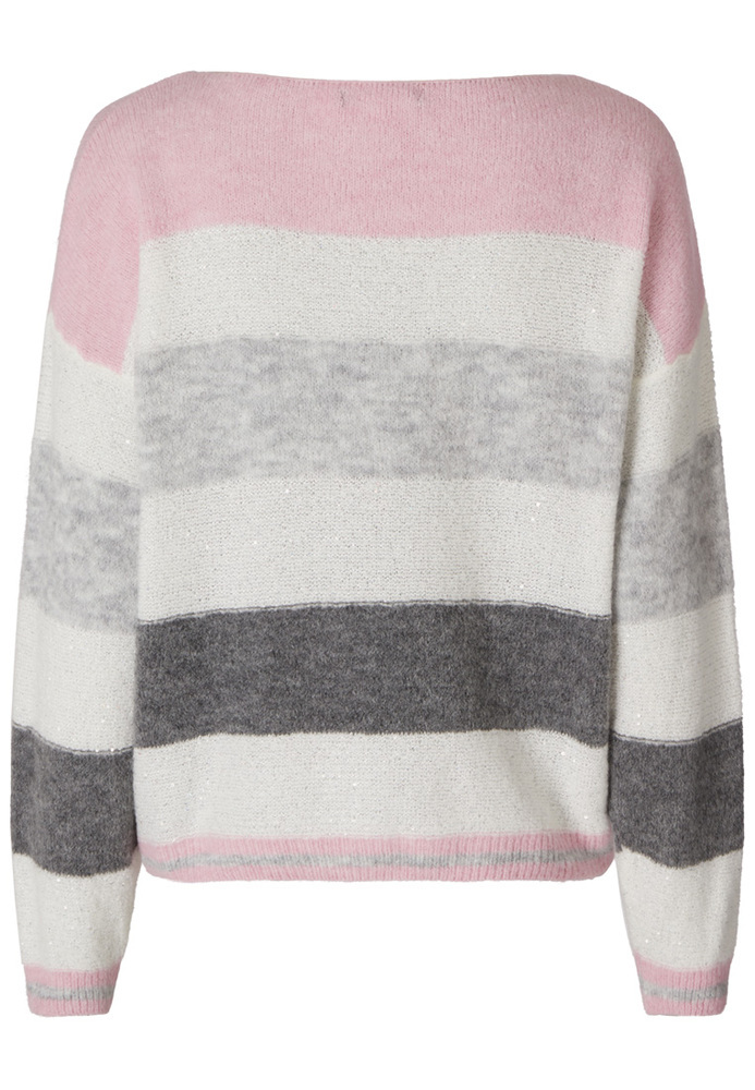 Strickpulli mit Blockstreifen