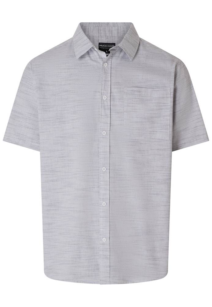 Kurzarmhemd in Melange-Look