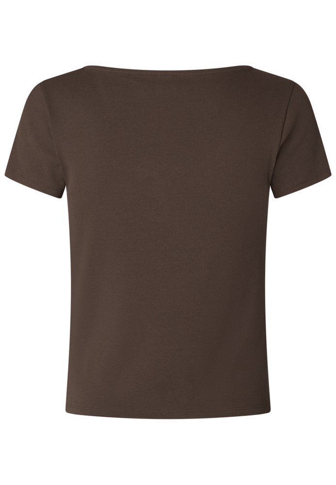 Rippshirt mit Flechtdetail