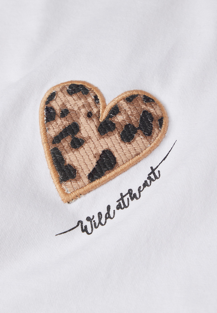 T-Shirt mit Herz-Applikation
