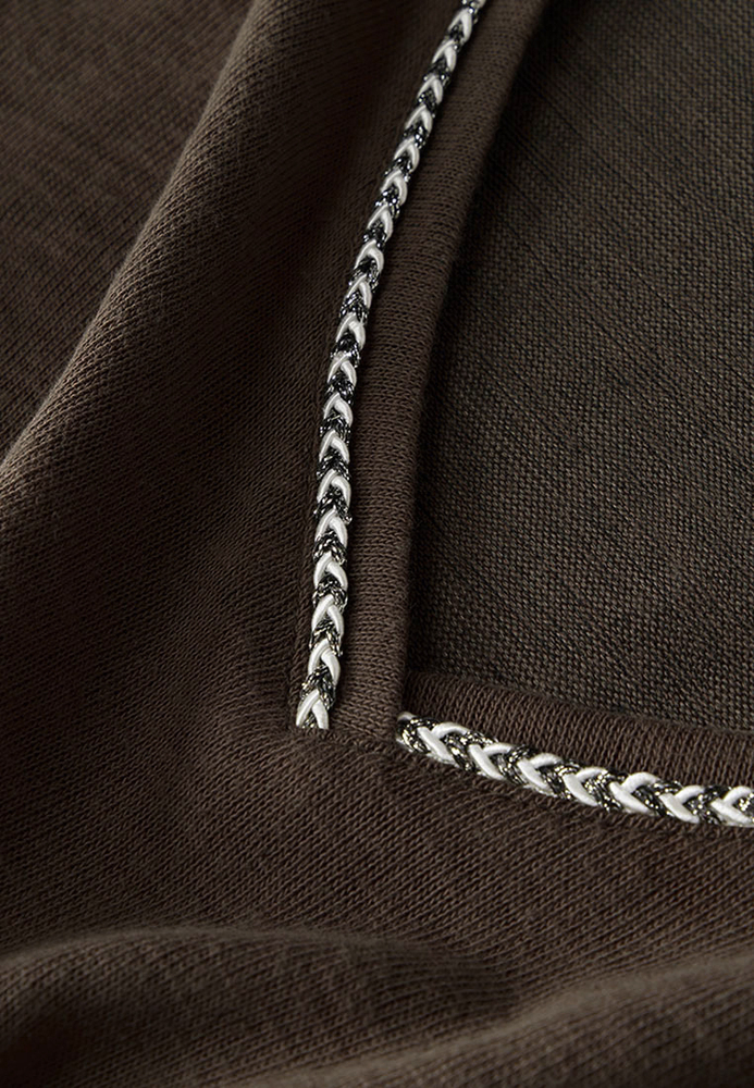 T-Shirt mit Flechtband-Detail