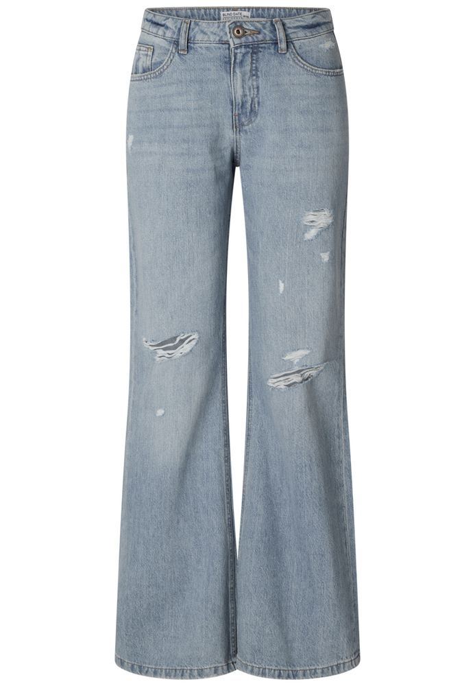 Flared Regular-Waist-Jeans