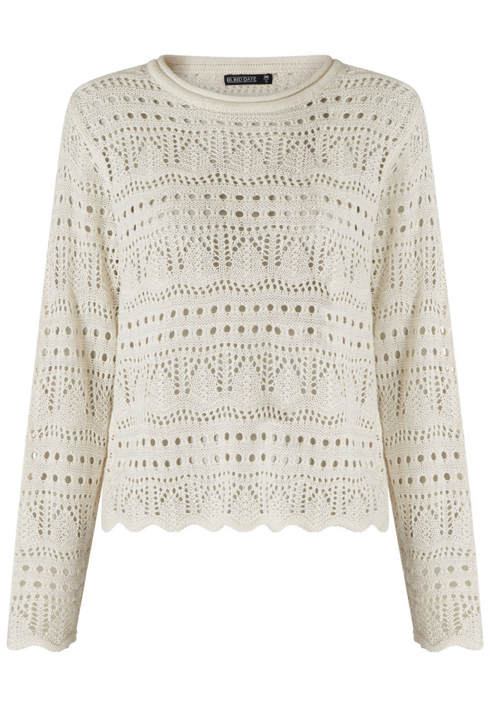 Strickpullover mit Ajour-Muster