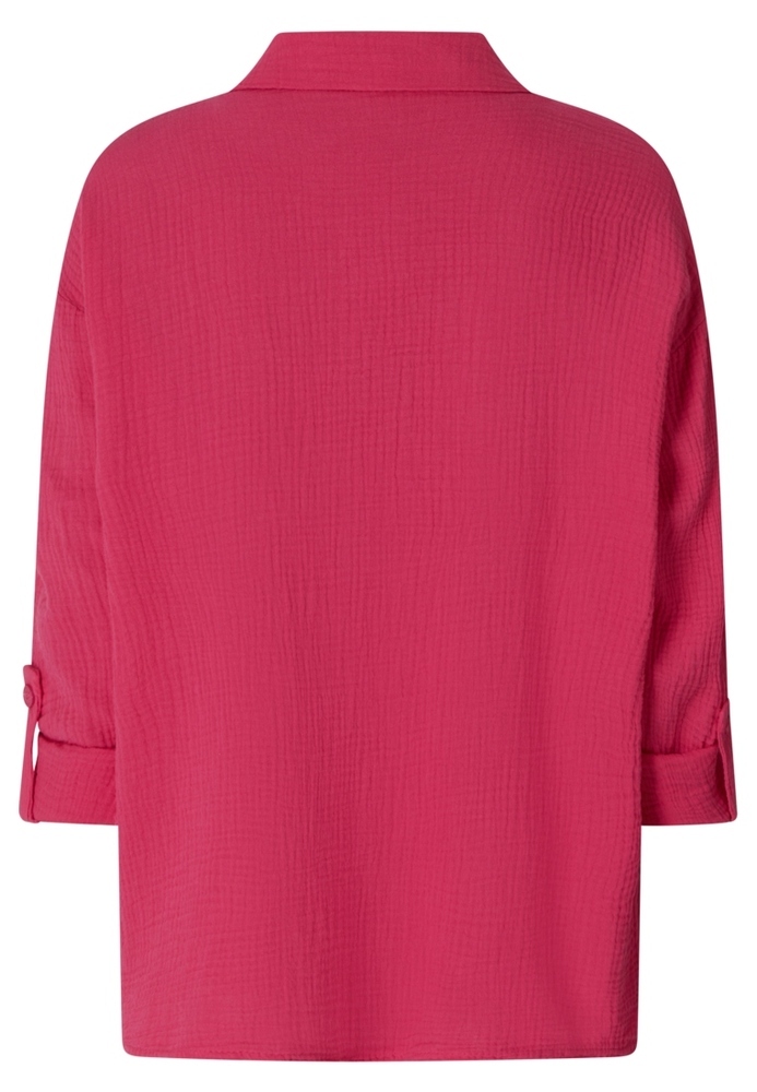 Musselin-Bluse mit Brusttasche