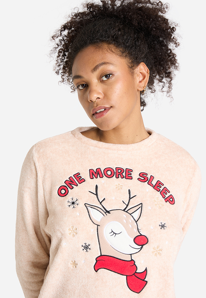 Pyjama-Shirt mit Rudolph-Motiv