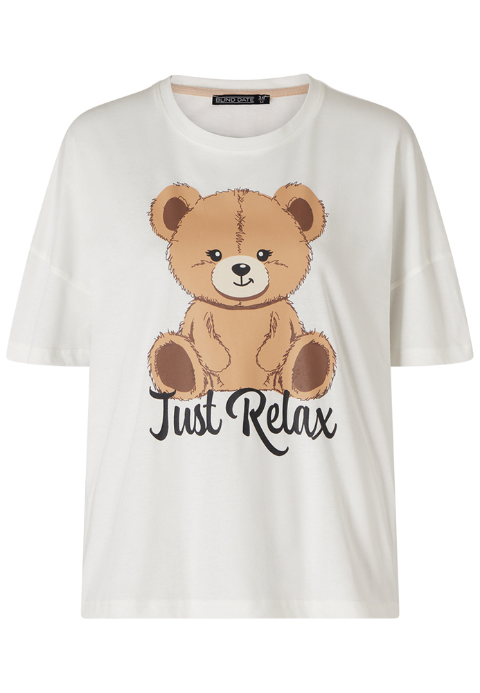Pyjama-Shirt mit Teddy-Print