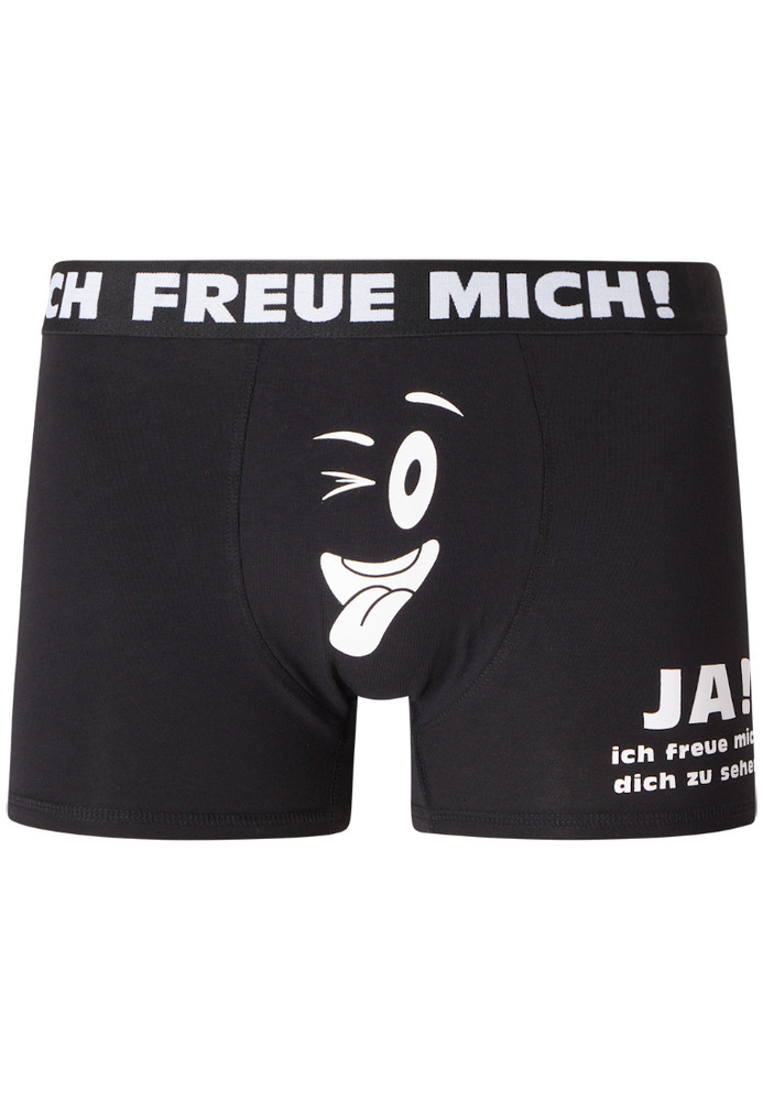 Retro-Boxershorts mit Sprüche-Druck