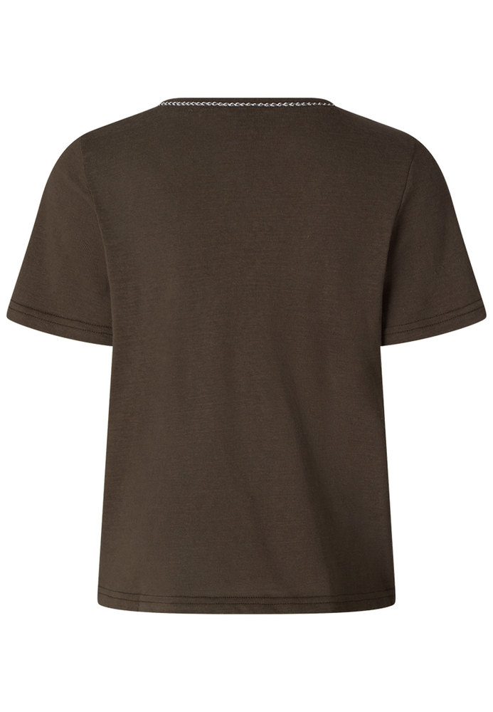T-Shirt mit Flechtband-Detail