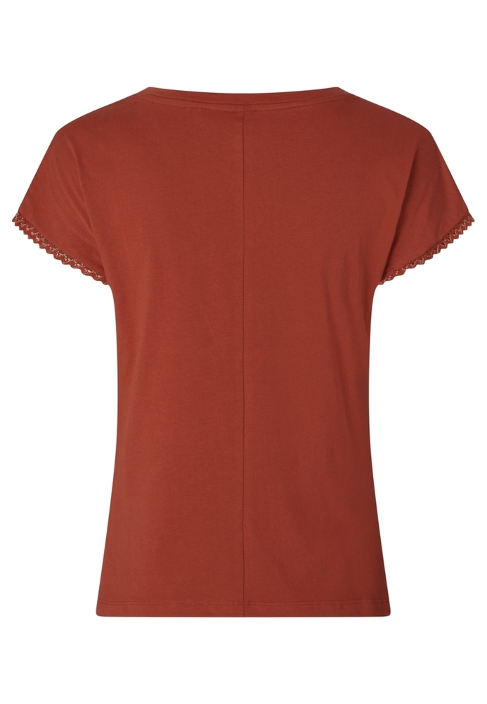 T-Shirt mit Häkelkante