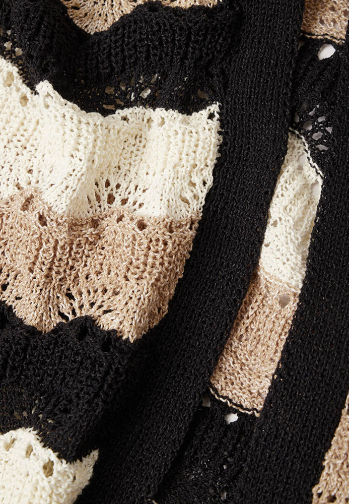 Strickjacke im Colour-Block-Design