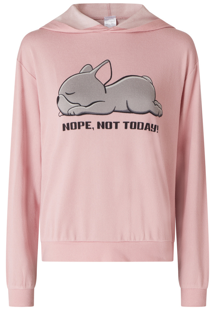 Pyjama-Hoodie mit Front-Print