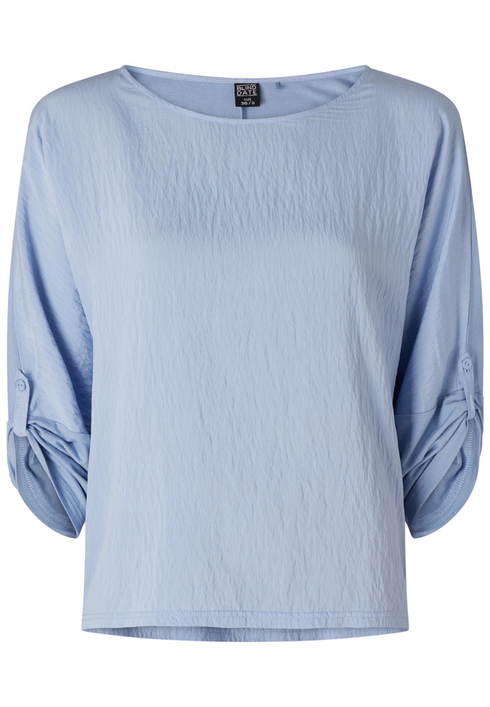 Bluse im Material-Mix