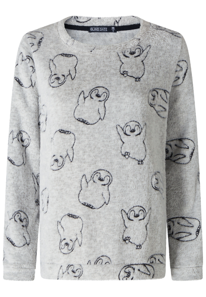 Pyjama-Shirt mit Pinguin-Design