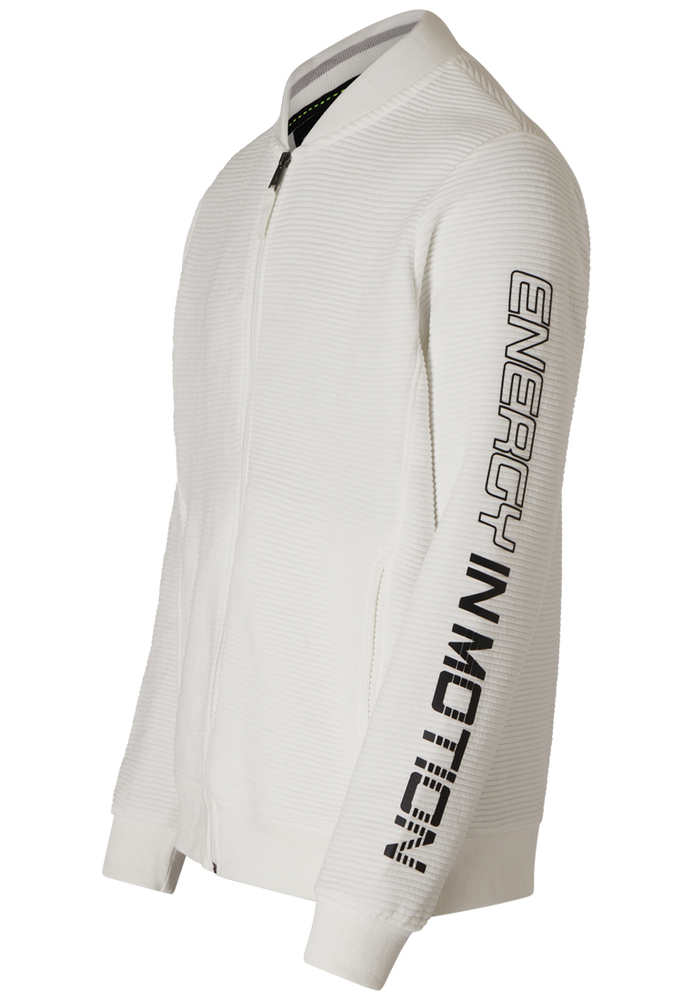 Sweatjacke mit All-Over-Struktur