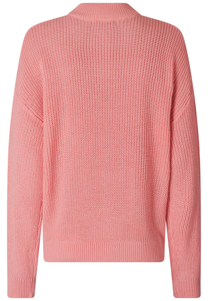 Strickpullover mit Stehkragen