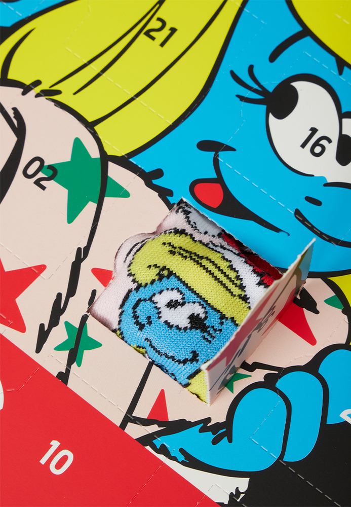 Adventskalender mit Schlümpfe-Socken Adventskalender mit Schlümpfe-Socken
