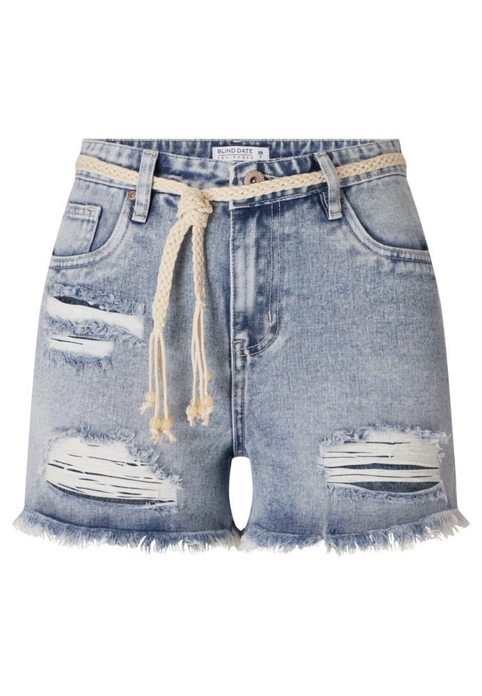 Jeansshorts mit Destroyed-Effekt