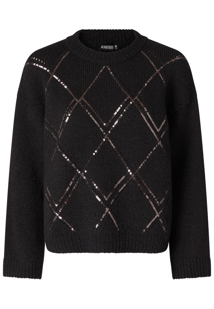 Strickpullover mit Pailletten