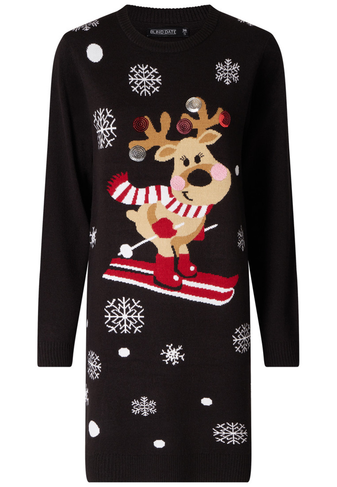 Strickkleid im XMAS-Look