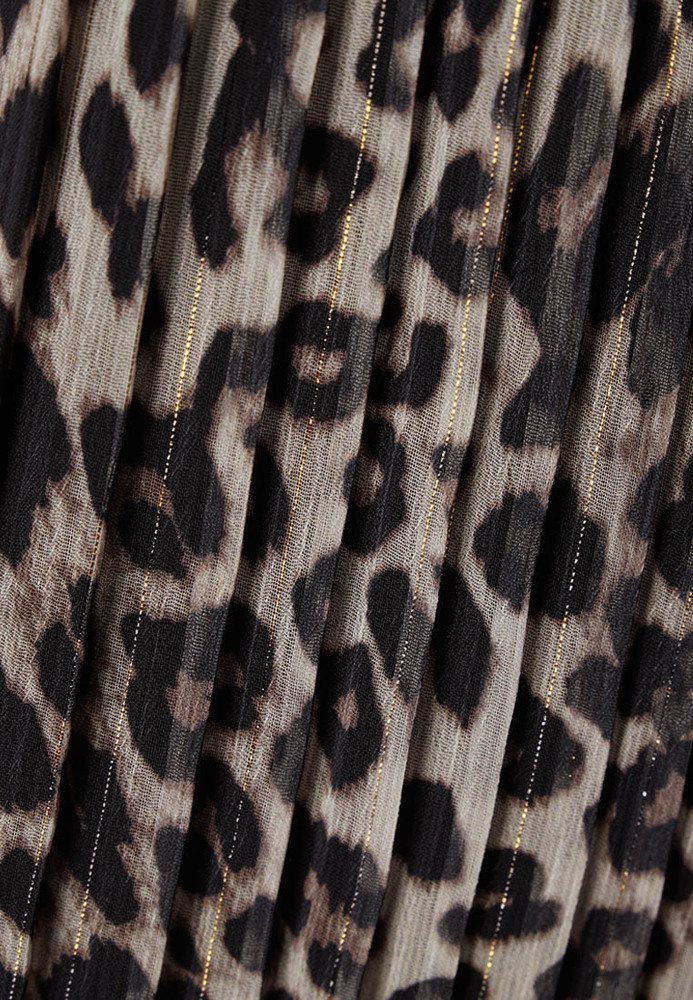 Plissee-Rock im Leo-Look