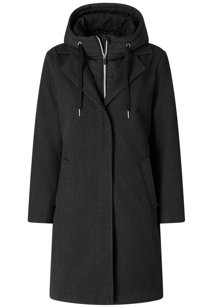 Mantel im Materialmix